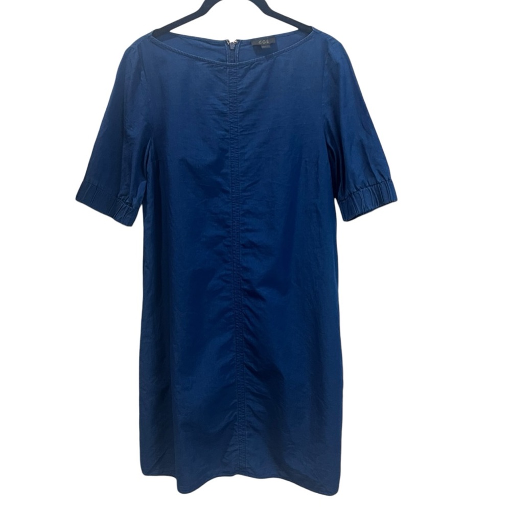 COS Blue Short‎ Sleeve Chambray Dress Euro 36/Small